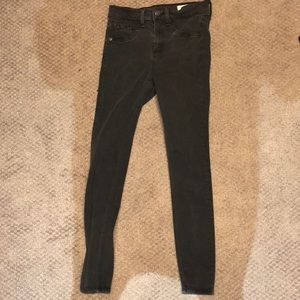 Rag & Bone Distressed Black Skinny Jeans